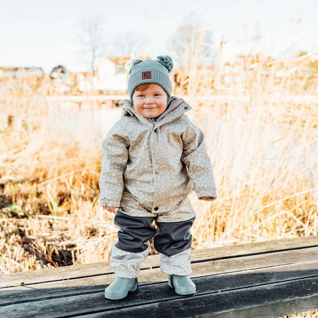 Douglas Lined Recycled Rain Coverall Sand Leo 2 Douglas Lined Recycled Rain Coverall Sand Leo - Image 2