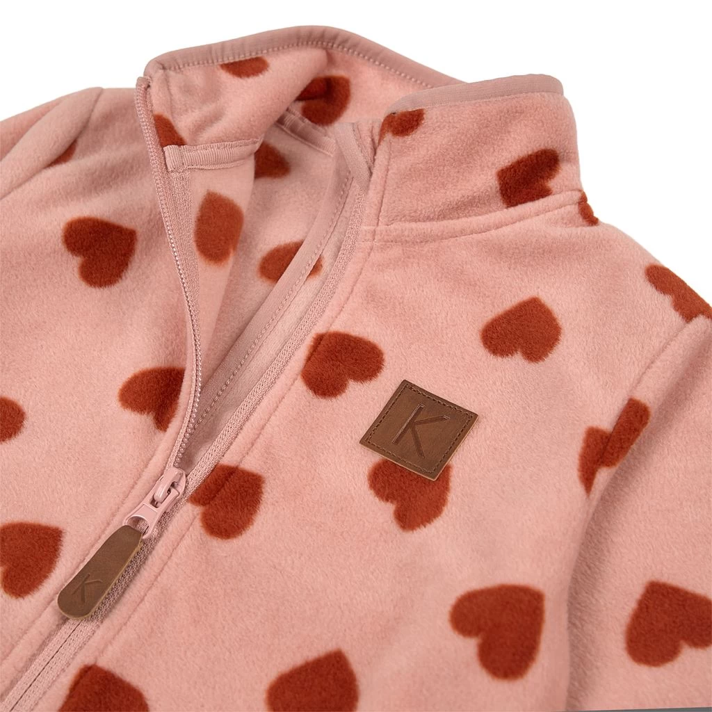 Northpole Recycled Heart Printed Fleece Jacket Woody Rose 3 Northpole Recycled Heart Printed Fleece Jacket Woody Rose - Image 3