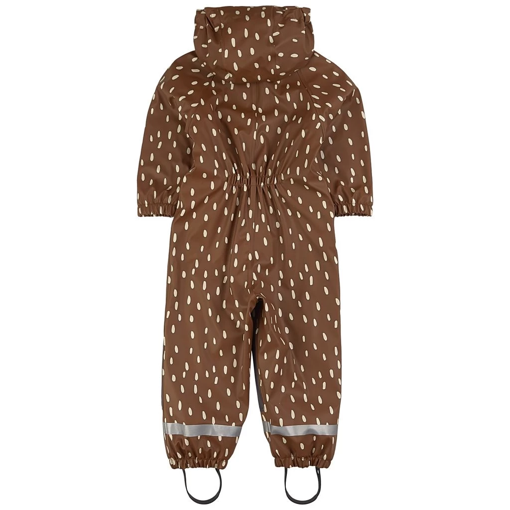 Douglas Recycled Lined Dotted Rain Coverall Brown 2 Douglas Recycled Lined Dotted Rain Coverall Brown - Image 2