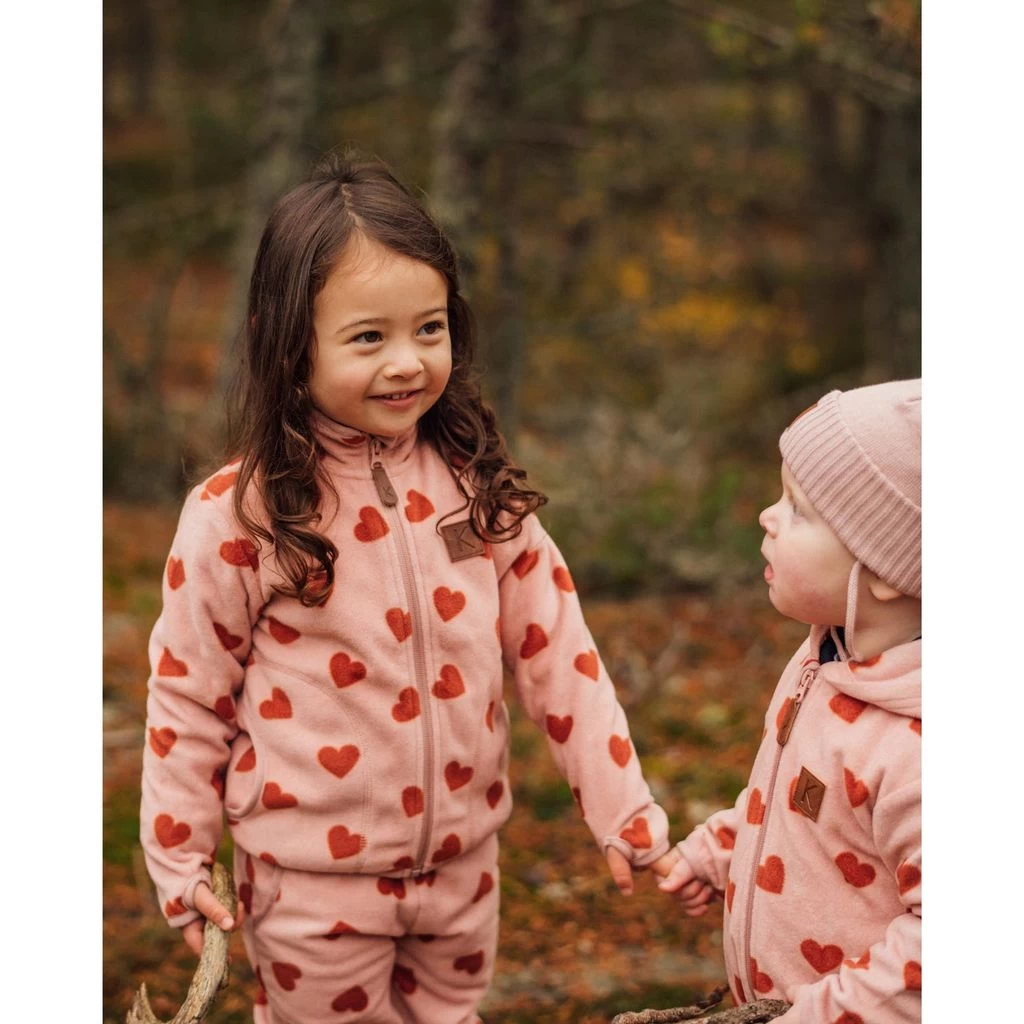 Northpole Recycled Heart Printed Fleece Jacket Woody Rose 7 Northpole Recycled Heart Printed Fleece Jacket Woody Rose - Image 7