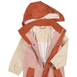 Edinburgh Color-blocked Recycled Rain Coverall Woody Rose/Rust -Kuling 1024x1024 1054