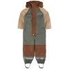Edinburgh Recycled Lined Rain Coverall Green/Sand/Brown