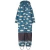 Douglas Lined Recycled Rain Coverall Petrol Rain Clouds