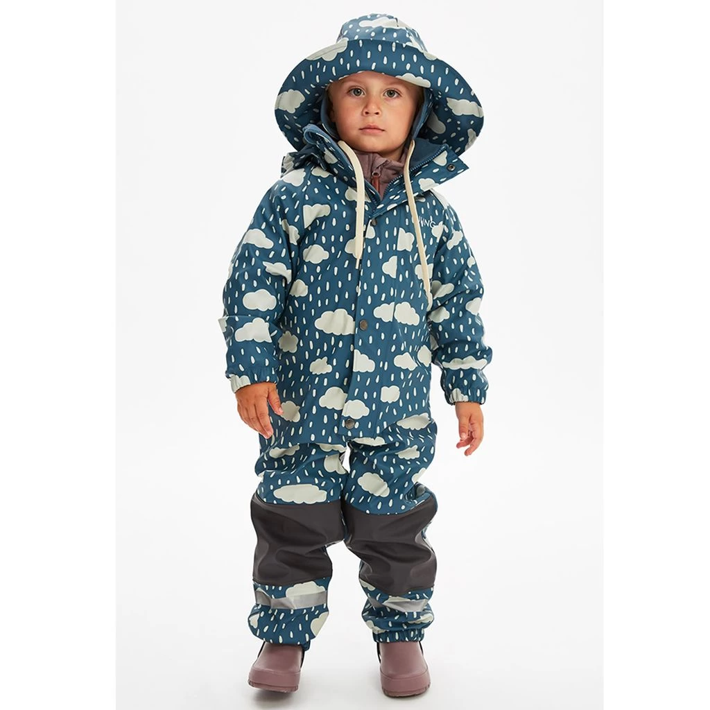 Douglas Lined Recycled Rain Coverall Petrol Rain Clouds 2 Douglas Lined Recycled Rain Coverall Petrol Rain Clouds - Image 2