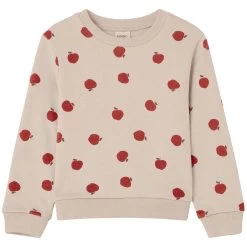 GOTS Heraklion Printed Sweatshirt With Apples Sand