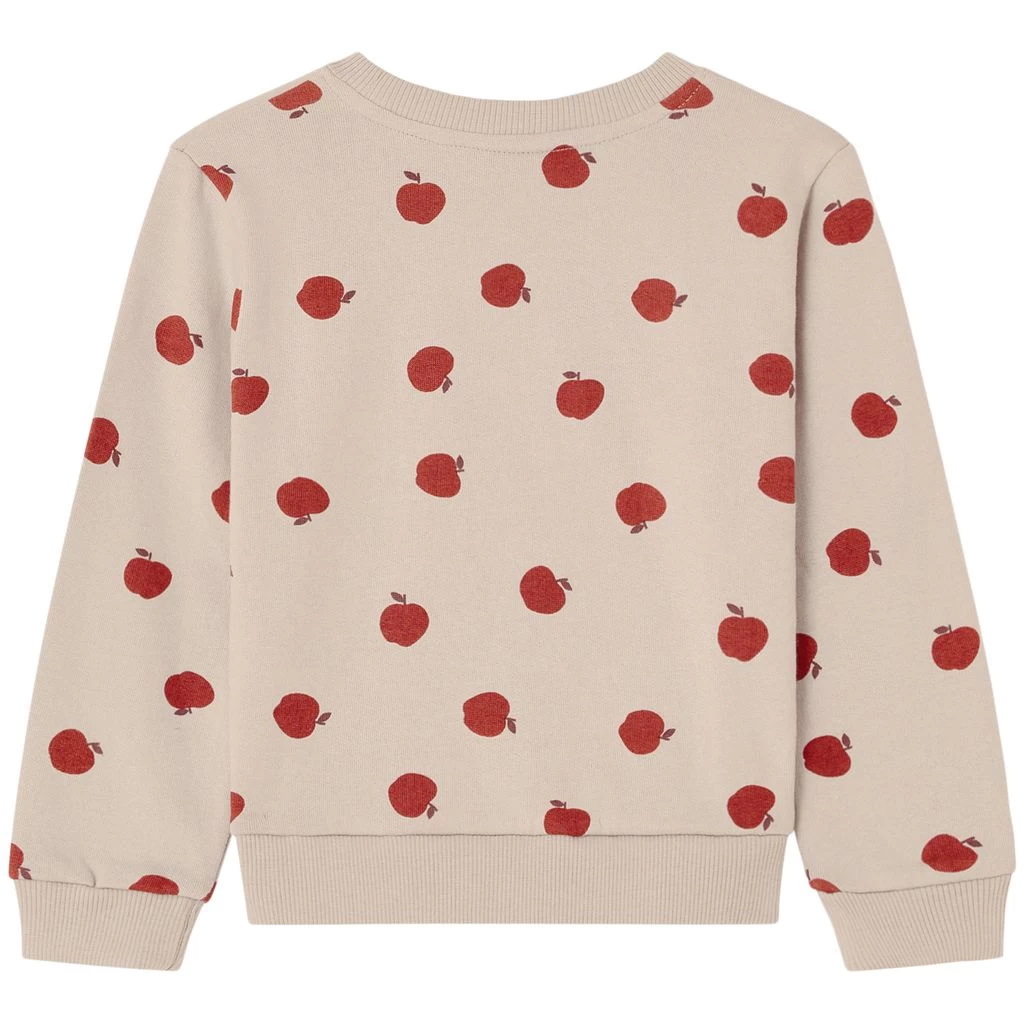 GOTS Heraklion Printed Sweatshirt With Apples Sand 2 GOTS Heraklion Printed Sweatshirt With Apples Sand - Image 2