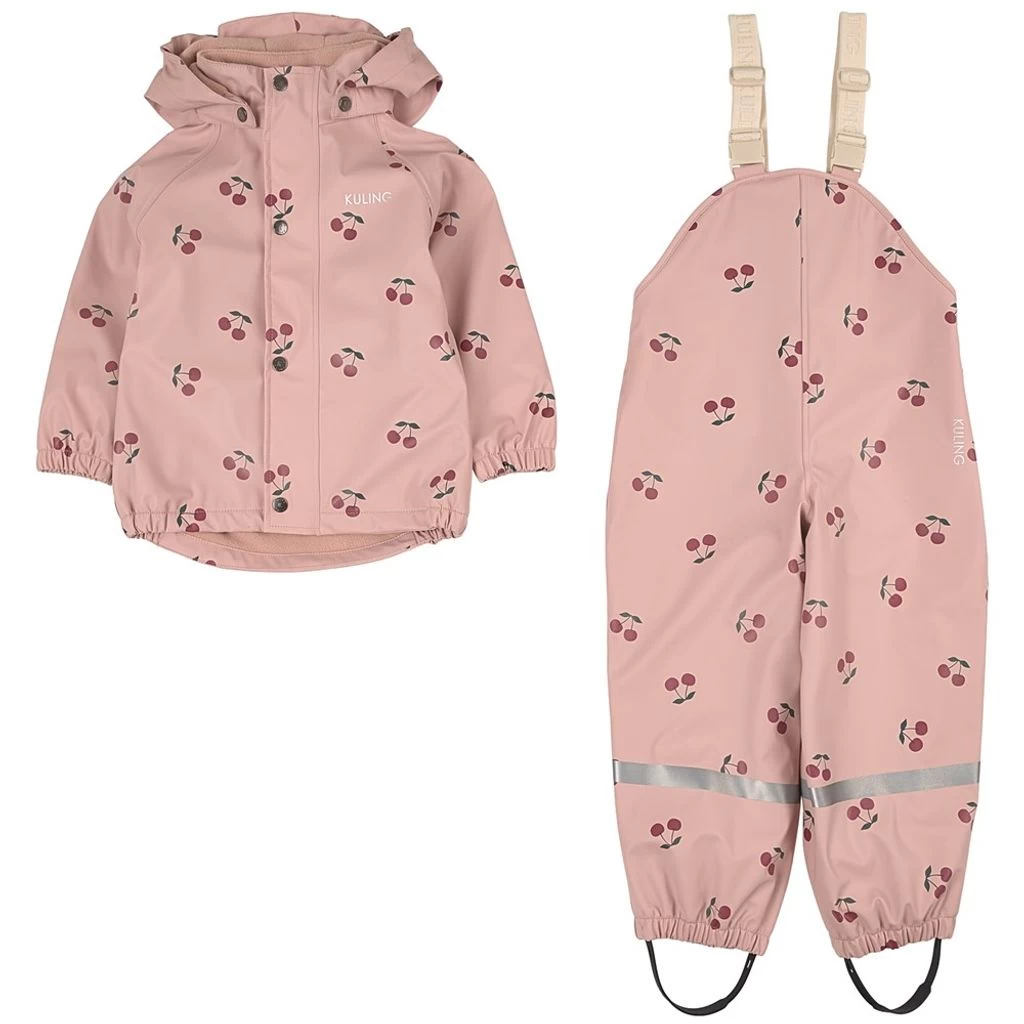 Muju Recycled Lined Rain Set Pink Cherry 1 Muju Recycled Lined Rain Set Pink Cherry