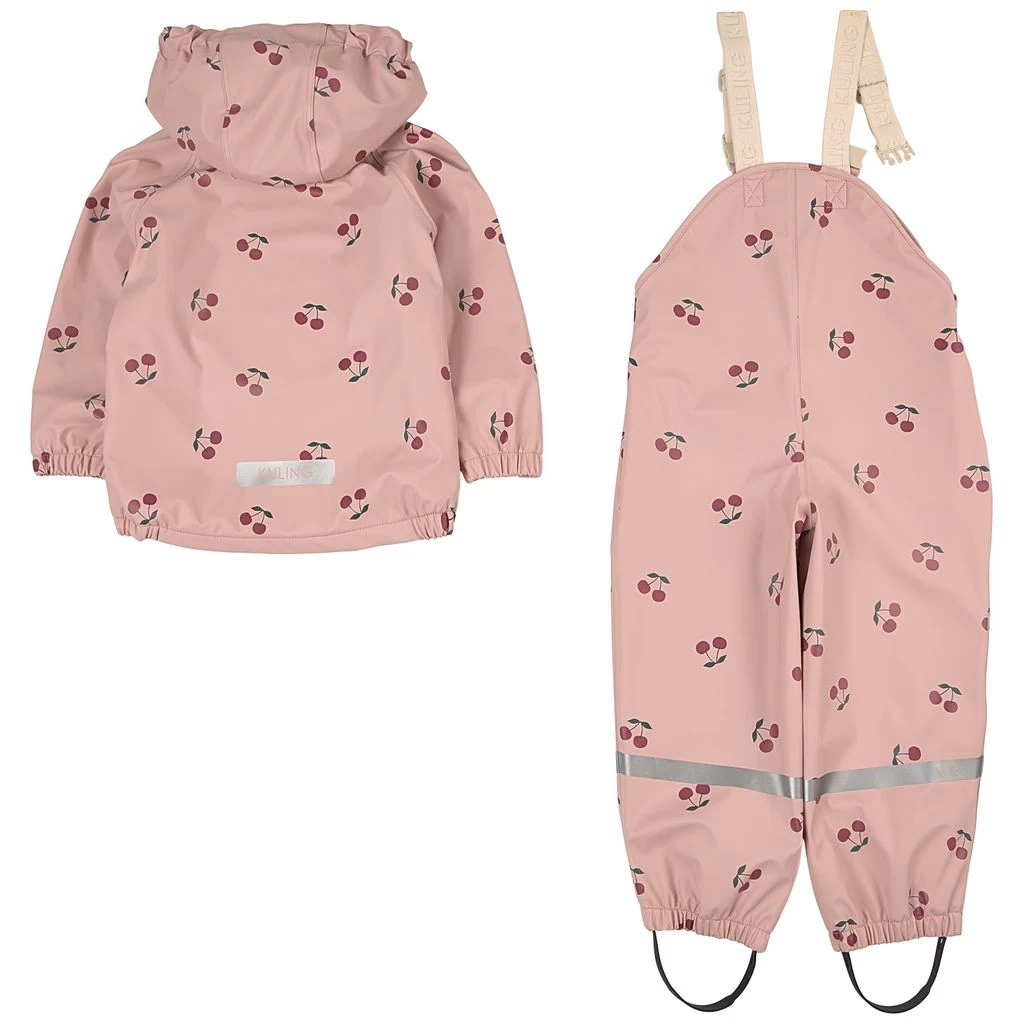 Muju Recycled Lined Rain Set Pink Cherry 3 Muju Recycled Lined Rain Set Pink Cherry - Image 3