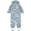 Douglas Lined Recycled Rain Coverall Mist Blue Clouds