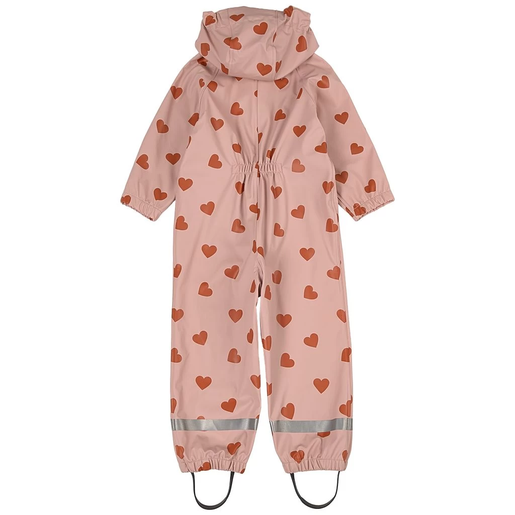 Leeds Heart Printed Recycled Rain Coverall Woody Rose 2 Leeds Heart Printed Recycled Rain Coverall Woody Rose - Image 2