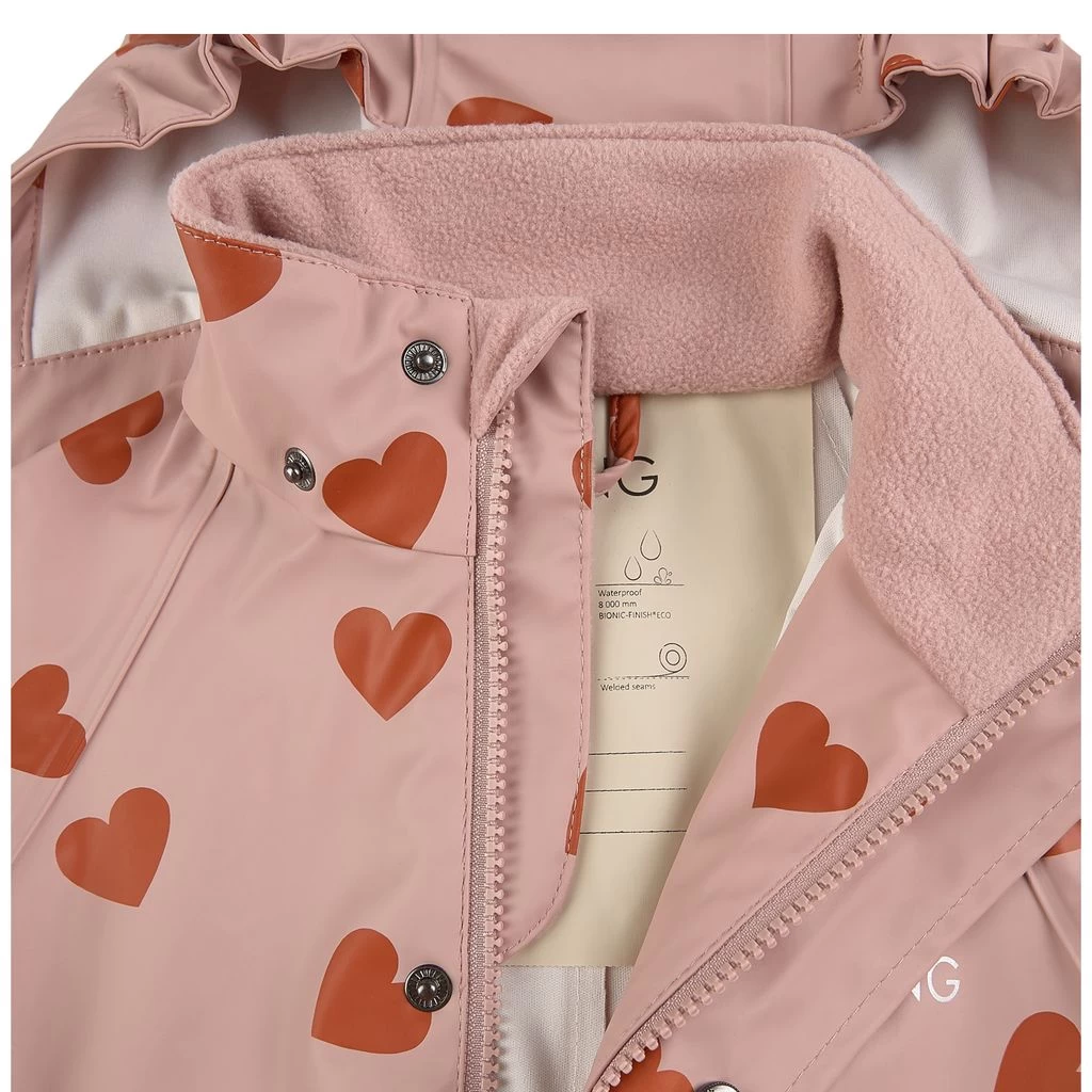 Leeds Heart Printed Recycled Rain Coverall Woody Rose 4 Leeds Heart Printed Recycled Rain Coverall Woody Rose - Image 4