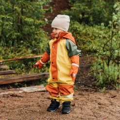 Edinburgh Recycled Lined Rain Coverall Yellow/Rust/Moss -Kuling 1024x1024 1504