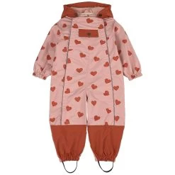 Milano Heart Printed Shell Coverall Desert Pink