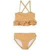 Valencia Flounce Tankini Yellow Check