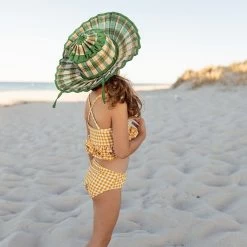 Valencia Flounce Tankini Yellow Check -Kuling 1024x1024 170