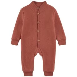 Fleece Onesie In Wool Burnt Pink