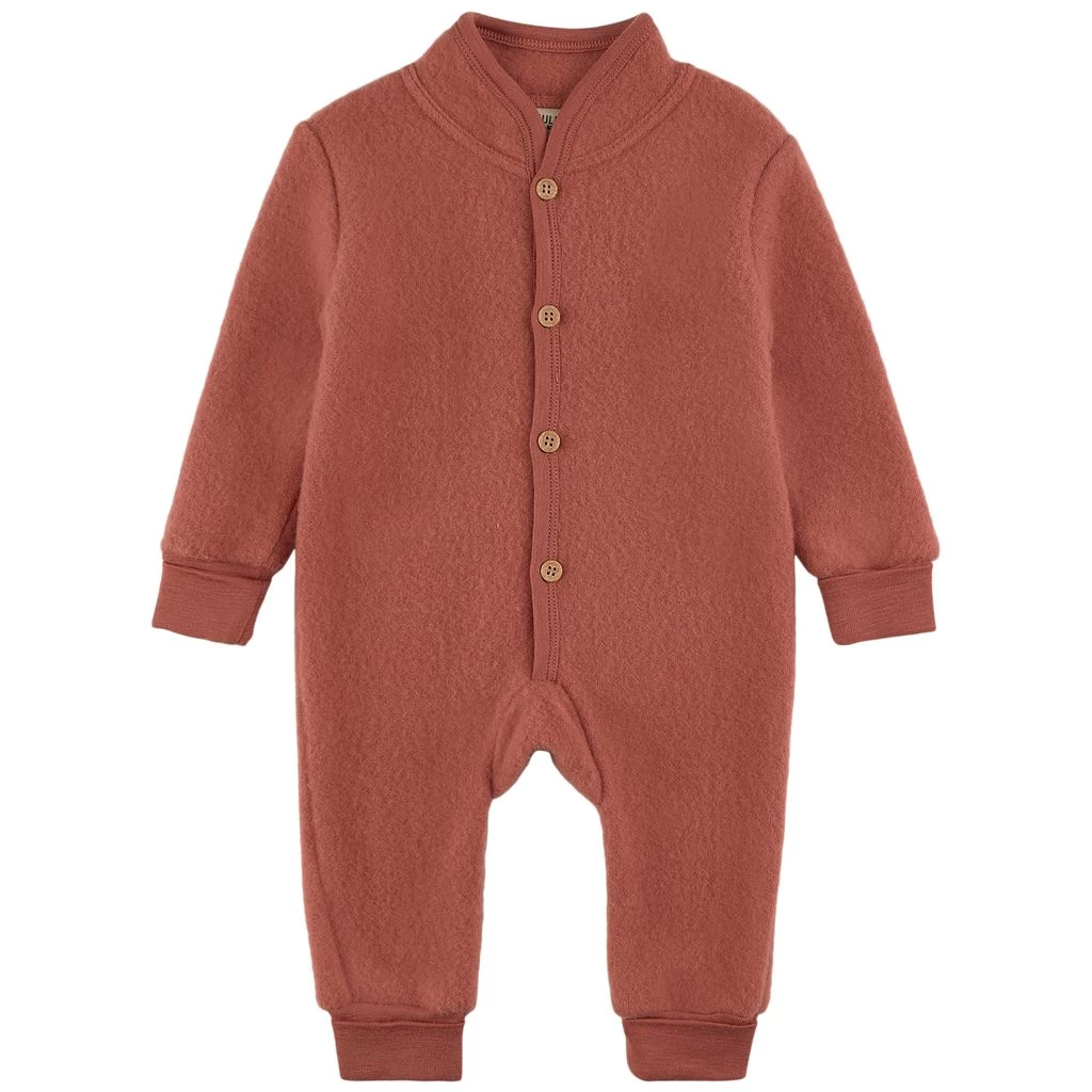 Fleece Onesie In Wool Burnt Pink 1 Fleece Onesie In Wool Burnt Pink