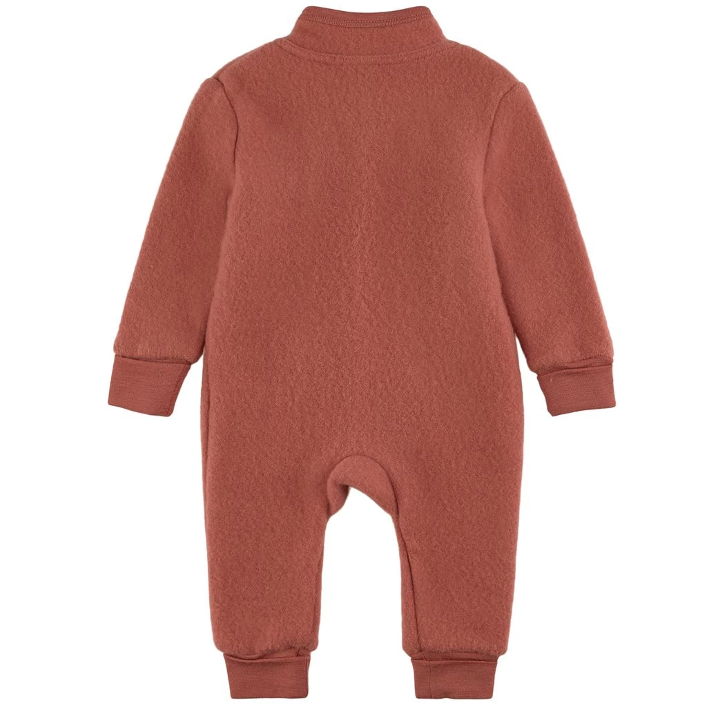 Fleece Onesie In Wool Burnt Pink 2 Fleece Onesie In Wool Burnt Pink - Image 2