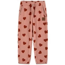 Northpole Recycled Heart Printed Fleece Pants Woody Rose