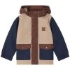 Stockholm Color-blocked Shell Jacket Sand/Navy/Brown