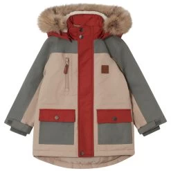 Val Thorens Color-blocked Parka Green/Sand