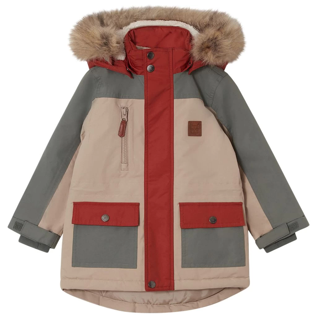 Val Thorens Color-blocked Parka Green/Sand 1 Val Thorens Color-blocked Parka Green/Sand