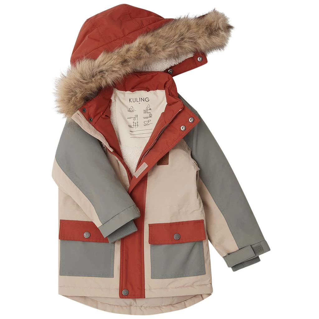 Val Thorens Color-blocked Parka Green/Sand 3 Val Thorens Color-blocked Parka Green/Sand - Image 3