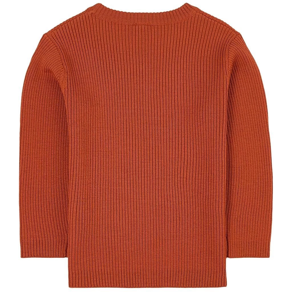 Rib-knit Sweater Rust 5 Rib-knit Sweater Rust - Image 5
