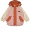 Edinburgh Color-blocked Recycled Rain Jacket Woody Rose/Rust