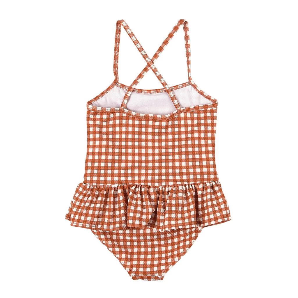 Biarritz Swimsuit Rust Check 3 Biarritz Swimsuit Rust Check - Image 3
