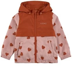Simrishamn Heart Printed Windbreaker Woody Rose