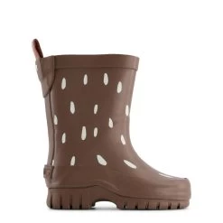 Caracas Dotted Rain Boots Brown