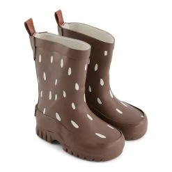 Caracas Dotted Rain Boots Brown -Kuling 1024x1024 2533