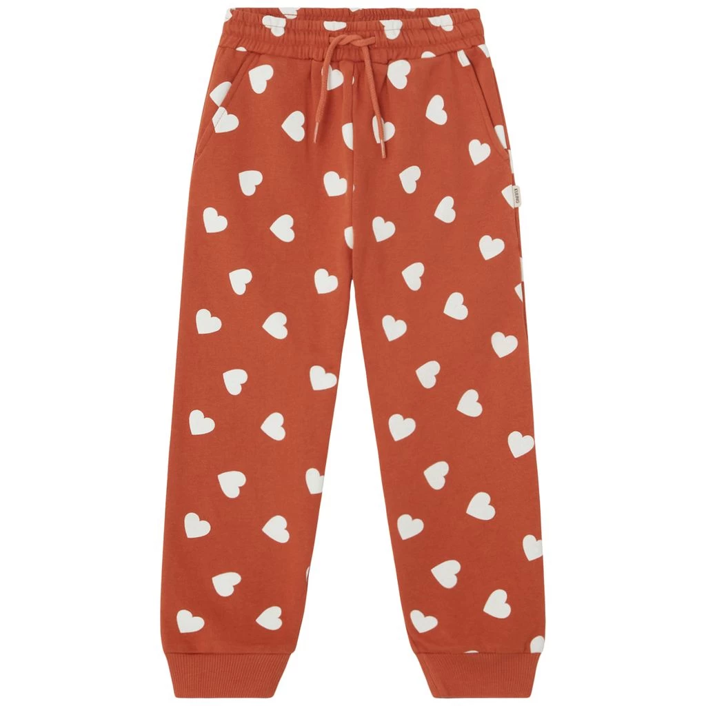 GOTS Volos Heart Printed Sweatpants Ginger 1 GOTS Volos Heart Printed Sweatpants Ginger
