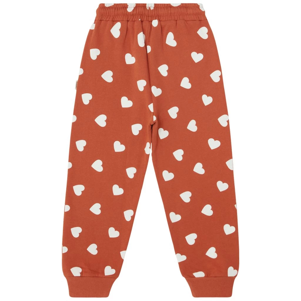 GOTS Volos Heart Printed Sweatpants Ginger 2 GOTS Volos Heart Printed Sweatpants Ginger - Image 2