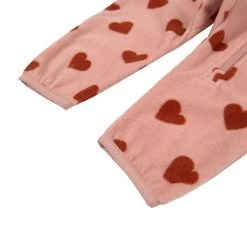 Northpole Recycled Heart Printed Fleece Coverall Woody Rose -Kuling 1024x1024 279