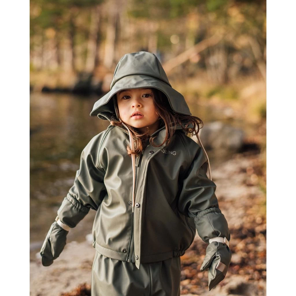 Vilnius Recycled Rain Mittens Green 3 Vilnius Recycled Rain Mittens Green - Image 3