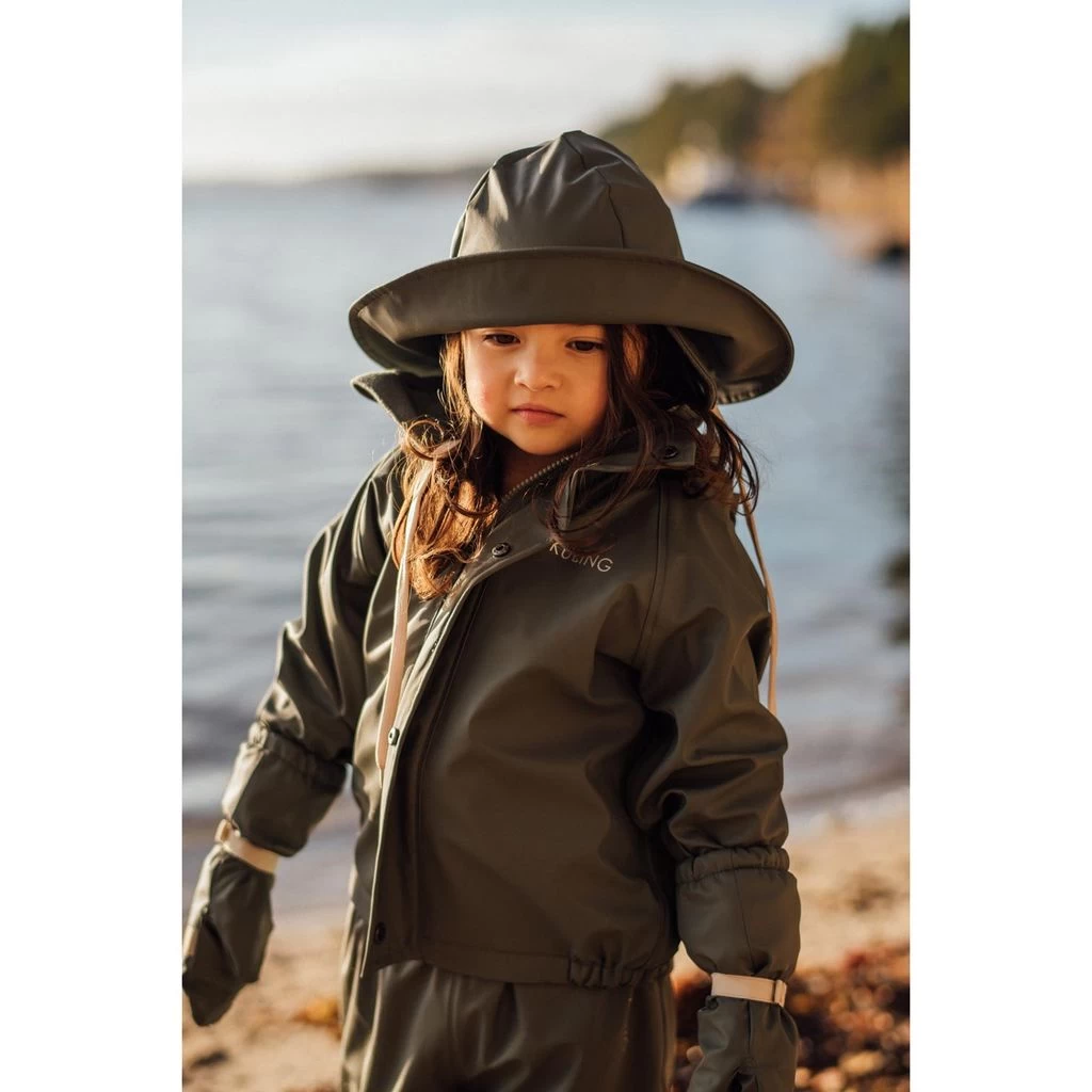 Vilnius Recycled Rain Mittens Green 4 Vilnius Recycled Rain Mittens Green - Image 4