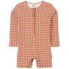 Paros One-piece Rashguard Swimsuit Rust Check