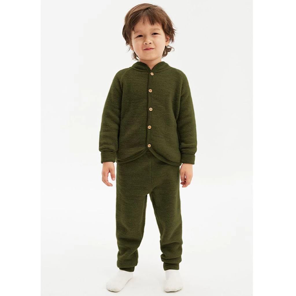 Wool Fleece Pants Moss Green 2 Wool Fleece Pants Moss Green - Image 2