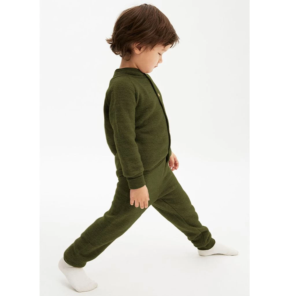 Wool Fleece Pants Moss Green 3 Wool Fleece Pants Moss Green - Image 3