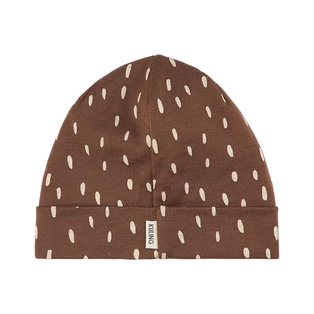 Dotted Wool Hat Brown 2 Dotted Wool Hat Brown - Image 2