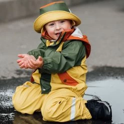 Liverpool Recycled Rain Hat Yellow/Rust/Moss -Kuling 1024x1024 3073