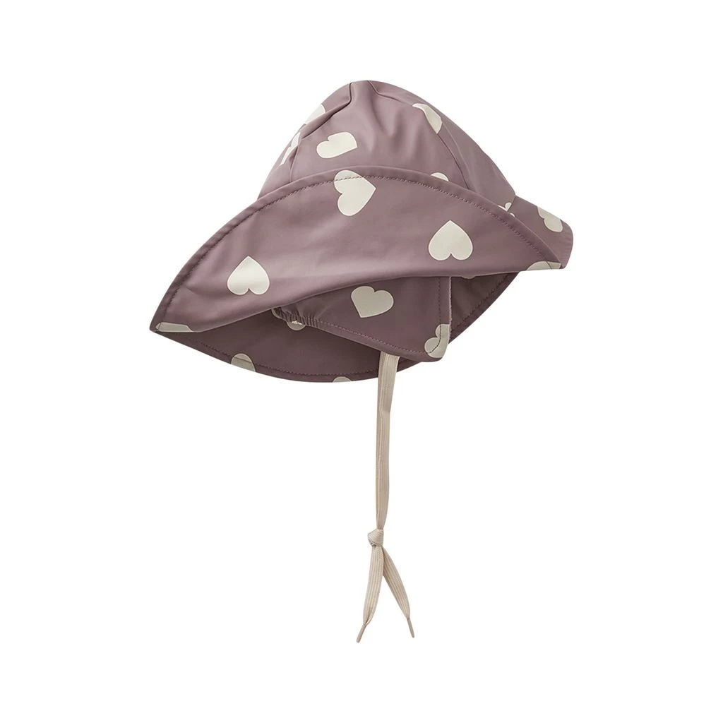 Vasa Recycled Heart Printed Rain Hat Lilac 3 Vasa Recycled Heart Printed Rain Hat Lilac - Image 3