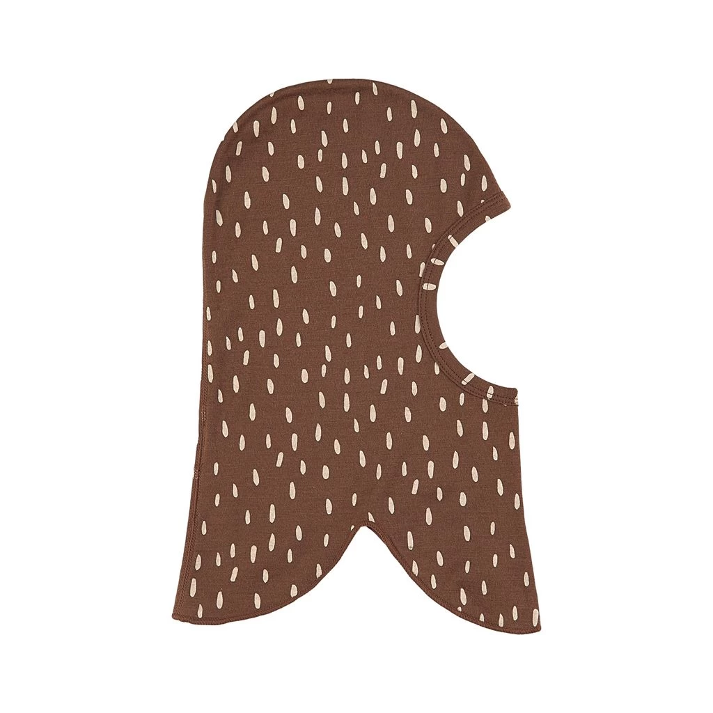 Dotted Wool Balaclava Brown 2 Dotted Wool Balaclava Brown - Image 2