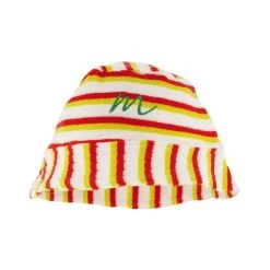 Kuling X Maja Striped Sun Hat Bright Red/Lemon