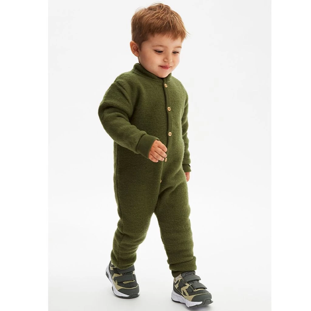 Wool Fleece Suit Moss Green 2 Wool Fleece Suit Moss Green - Image 2