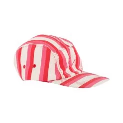 Striped Cap Candy Pink/Bright Red