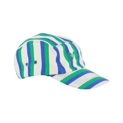 Stripe Baseball Cap Grass Green/Klein Blue