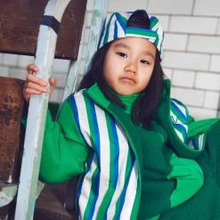 Stripe Baseball Cap Grass Green/Klein Blue -Kuling 1024x1024 3470